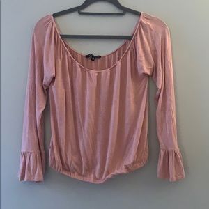 Pink off the shoulder shirt